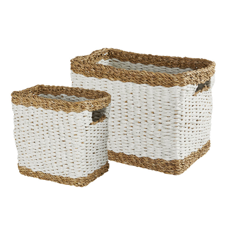 Bayou Breeze 2 Piece Seagrass Basket Set Wayfair